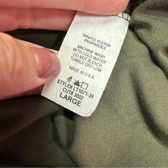 NWT Boutique Olive sequin pocket tunic knit top color block stipe long sleeve - Picture 9 of 10